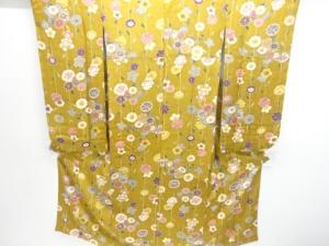 未使用品　菊・桜・牡丹模様子供着物